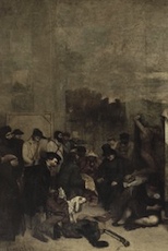 Artists' studio detail Courbet